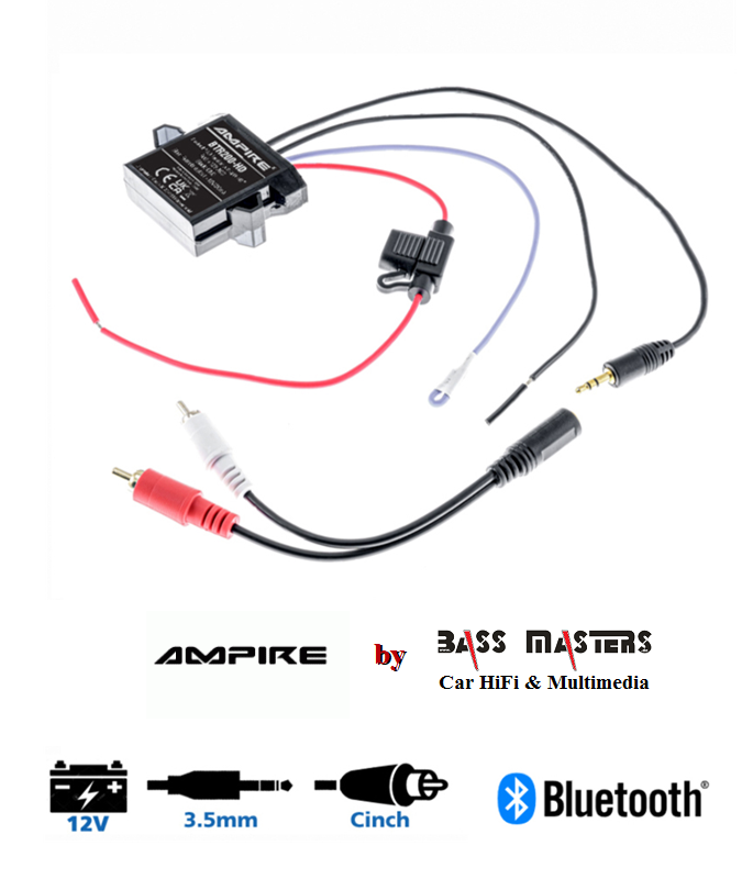 AMPIRE Bluetooth Audio Empfnger mit 3.5mm Klinke/Cinch Stecker