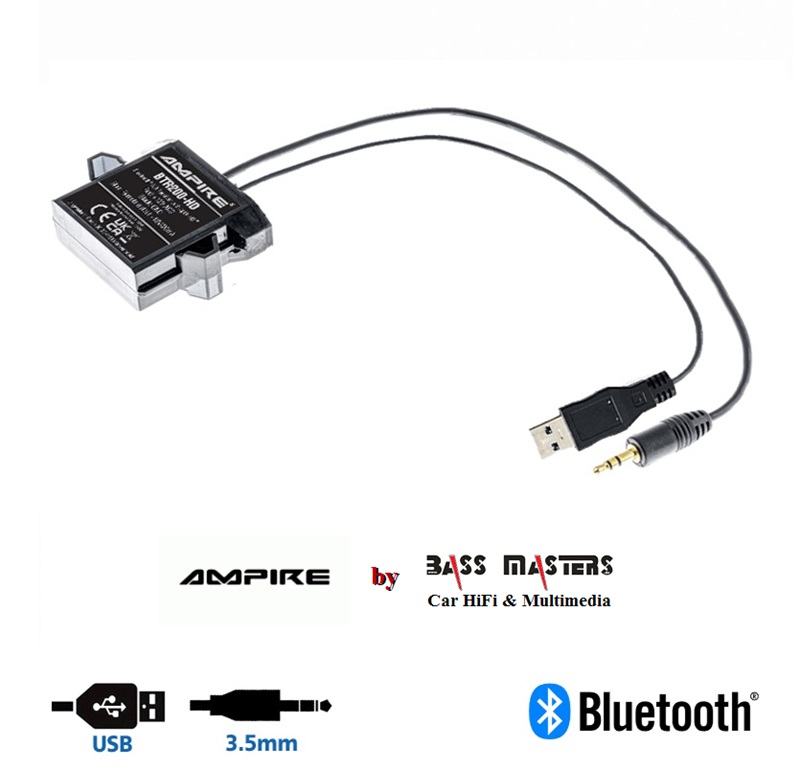 AMPIRE Bluetooth Audio Empfnger mit 3.5mm Klinkenstecker, USB-