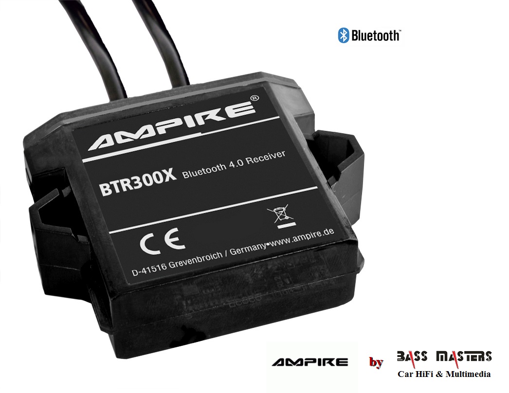 AMPIRE Premium Bluetooth Receiver, 3.5mm Klinke, USB, aptX